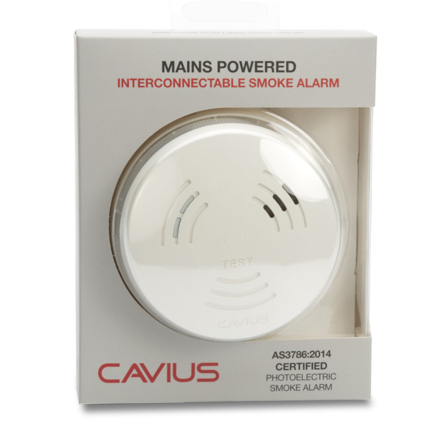 CAVIUS Mains Powered Alarm with Wireless Intercon